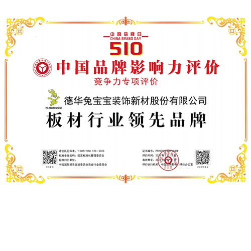 实力铸就荣誉丨w66利来国际荣获“板材行业领先品牌”