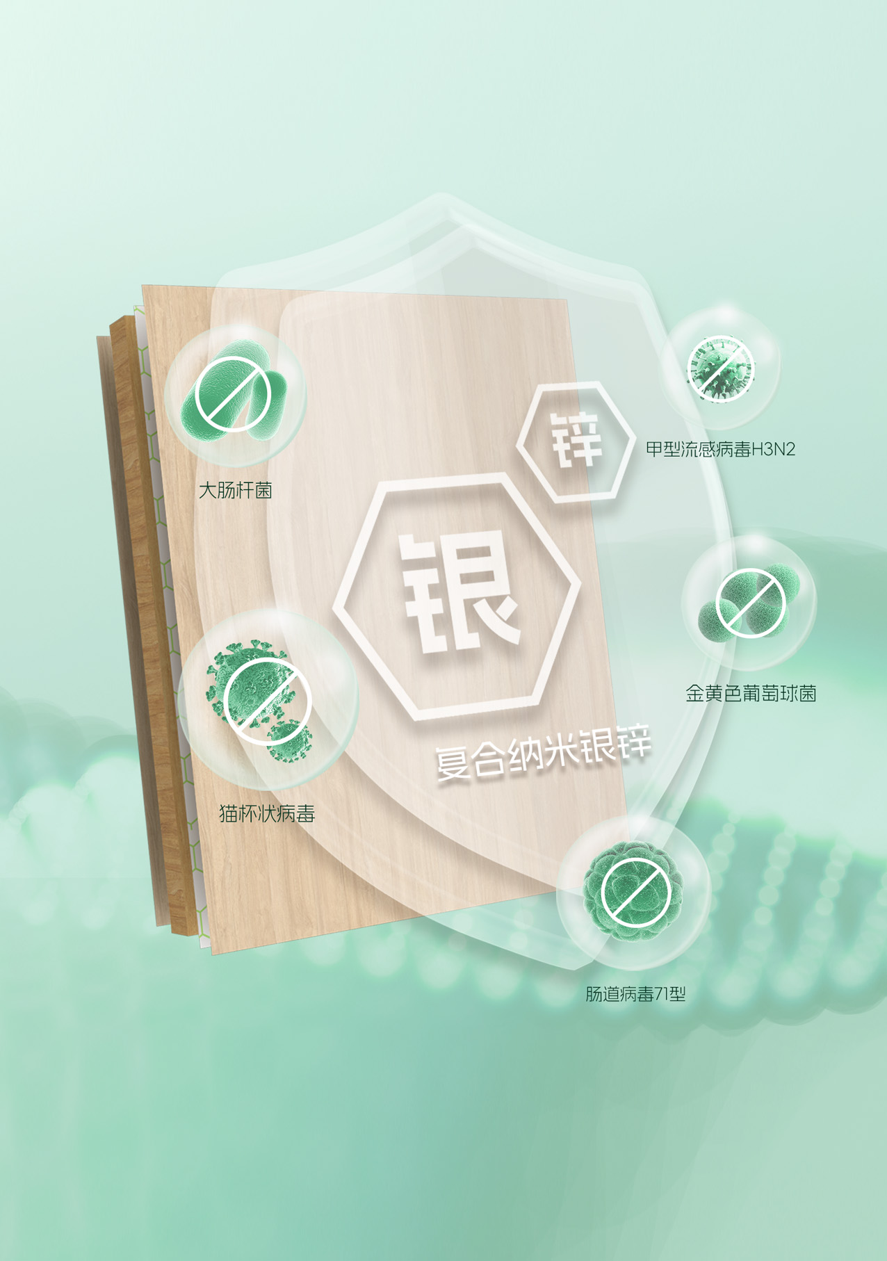 双效抗菌抗病毒板