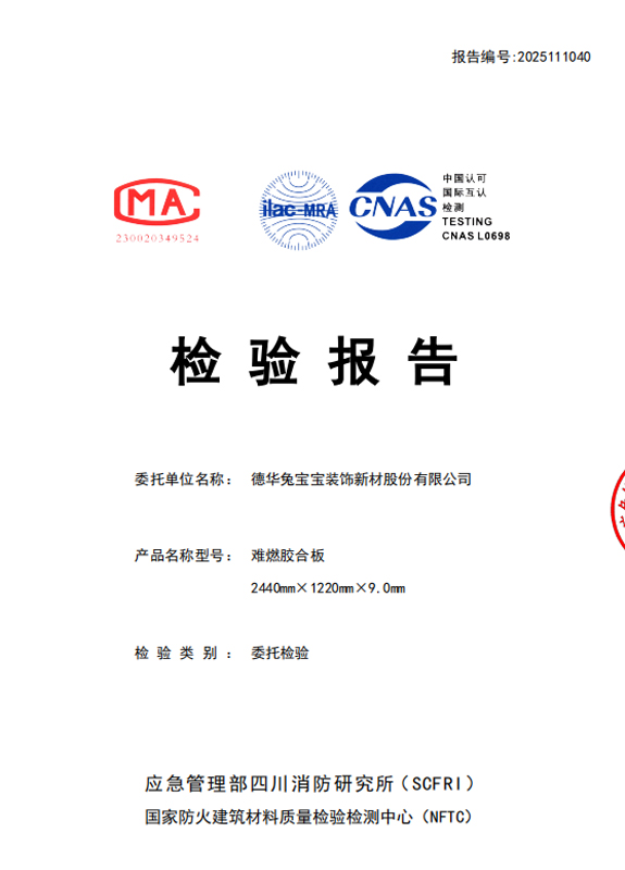 燃烧性能检测报告